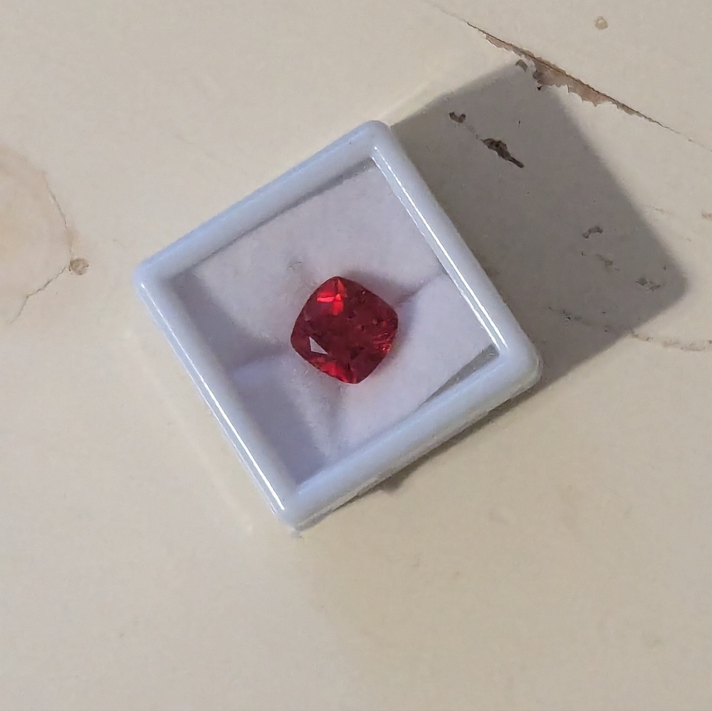 Created Orange-Red Loose Sapphire